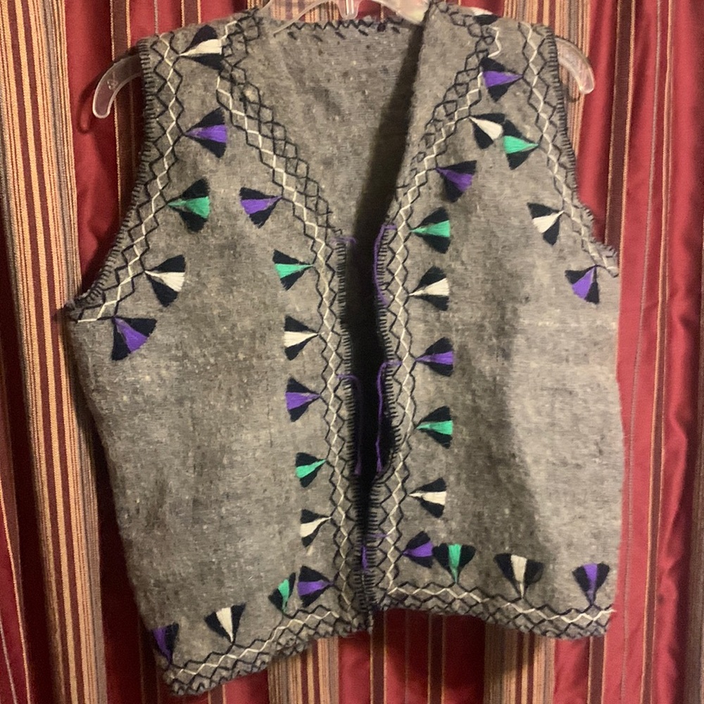 Vintage Handmade Alpaca Vest